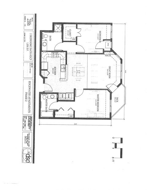 Floor plan for 2 beds, 2 baths, 1056 sqft